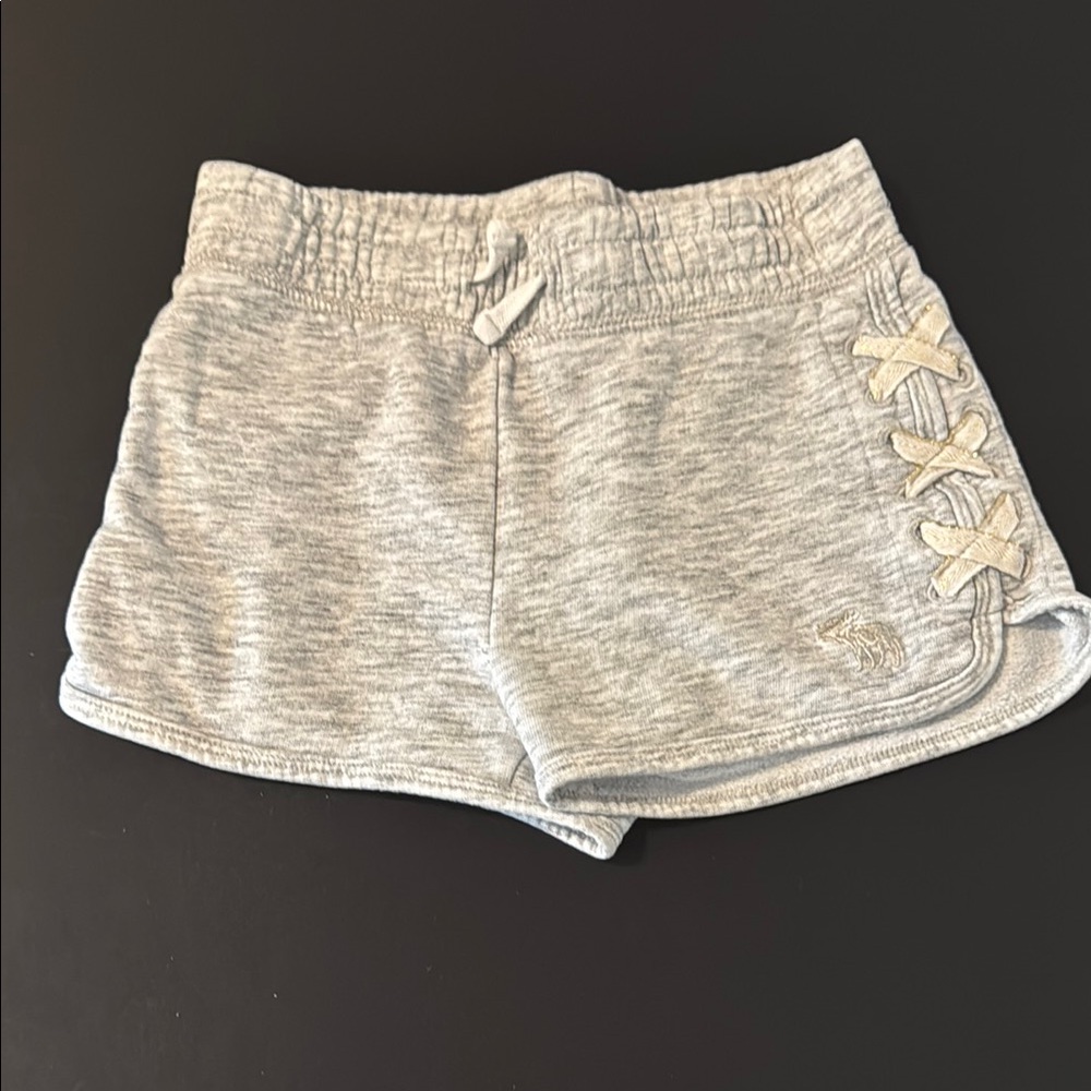 Abercrombie Kids Gray Athletic Shorts with Curved Hem